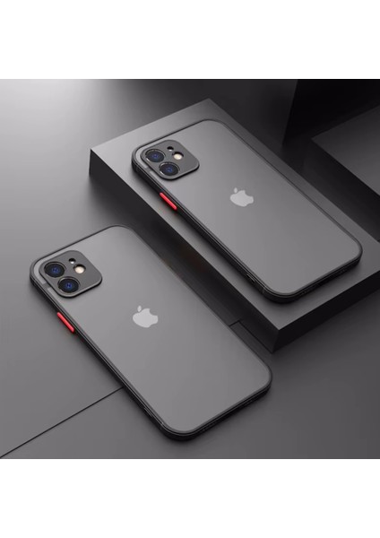 Apple iPhone 11 Kılıf Mat Parmak Izi Yapmaz Kamera Korumalı Renkli Tuşlu Buzlu Silikon Kapak Logo Gösterir