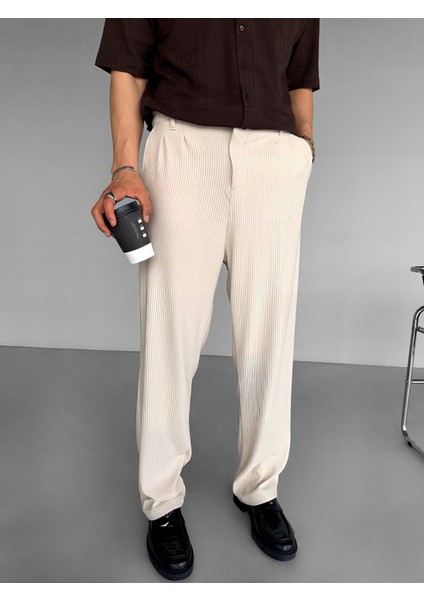 Baggy Fitilli Pantolon Bej modelleri