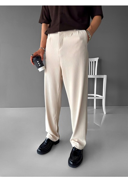 Baggy Fitilli Pantolon Bej fırsatları