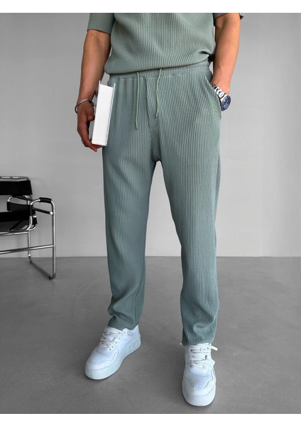 Baggy Fit Fitilli Rahat Pantolon Mint