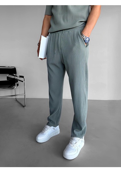 Baggy Fit Fitilli Rahat Pantolon Mint