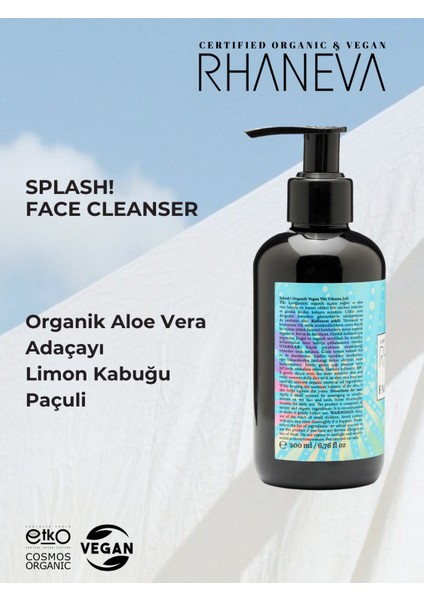 Splash Yüz Yıkama Jeli - Organik ve Vegan Sertifikalı - 200 ml fırsatları