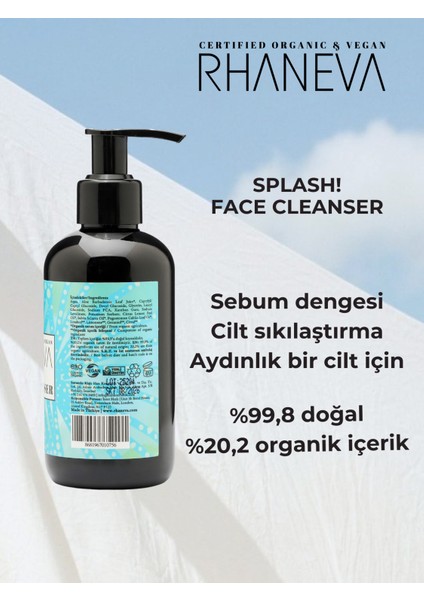 Splash Yüz Yıkama Jeli - Organik ve Vegan Sertifikalı - 200 ml modelleri