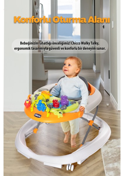 Yükseklik Ayarlanabilir Melodili Walky Talky Yürüteç