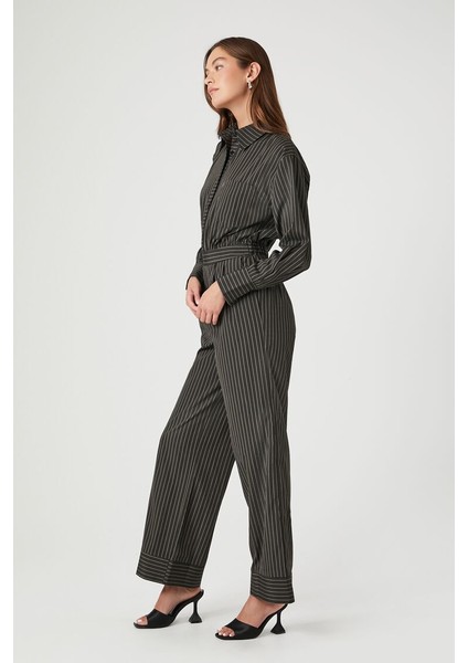 F21 Çizgili Straight-Leg Tulum modelleri