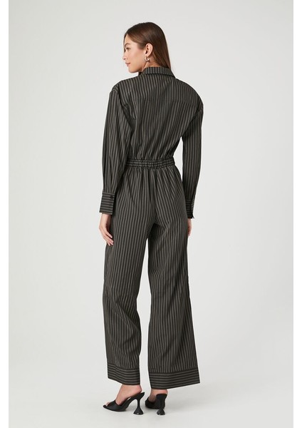 F21 Çizgili Straight-Leg Tulum fırsatları