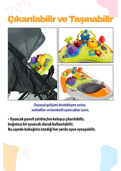 Yükseklik Ayarlanabilir Melodili Walky Talky Yürüteç
