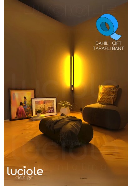 Led Abajur Aplik Gece Lambası Rgb Lambader 256 Renkli Bluetooth Işık ios/android