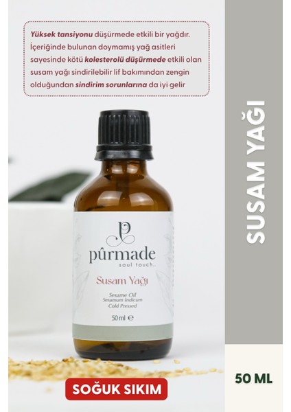Soğuk Sıkım Susam Yağı 50 ml