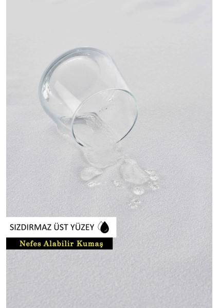 Micro Classic Sıvı Su Geçirmez Fitted Full Kenar Tek Çift Kişilik Bebek Çocuk Yatak Koruyucu Alezi 150x200 cm