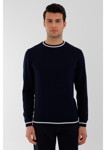 Lacivert Bisiklet Yaka Triko Kazak fiyatları