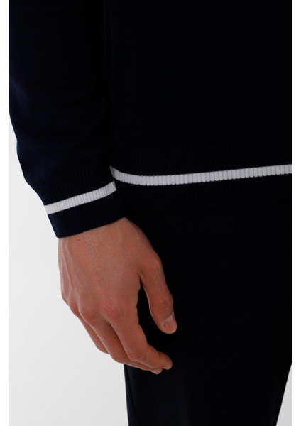 Lacivert Bisiklet Yaka Triko Kazak fırsatları