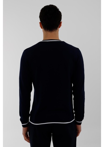 Lacivert Bisiklet Yaka Triko Kazak indirimleri