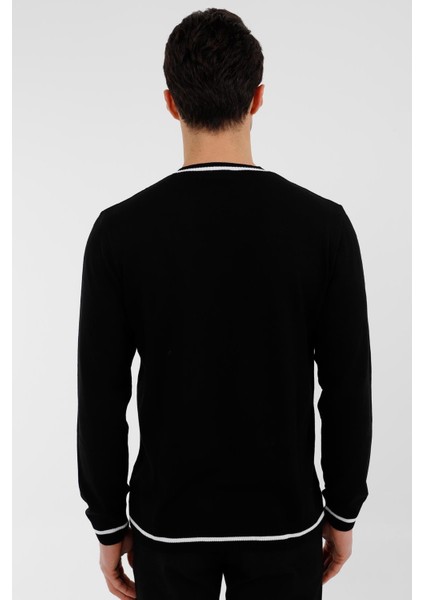 Siyah Bisiklet Yaka Triko Kazak indirimleri