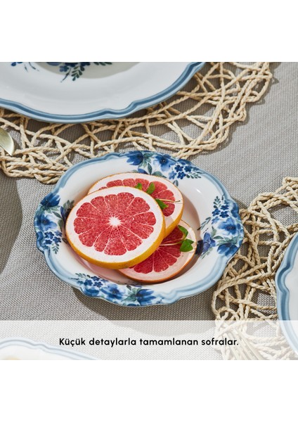 Nostalji 32 Parça 6 Kişilik Stoneware Kahvaltı Servis Seti