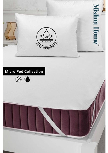 Micro Classic Sıvı Su Geçirmez Köşe Lastikli Ped Tek Çift Kişilik Bebek Çocuk Yatak Koruyucu Alezi 70x140 cm