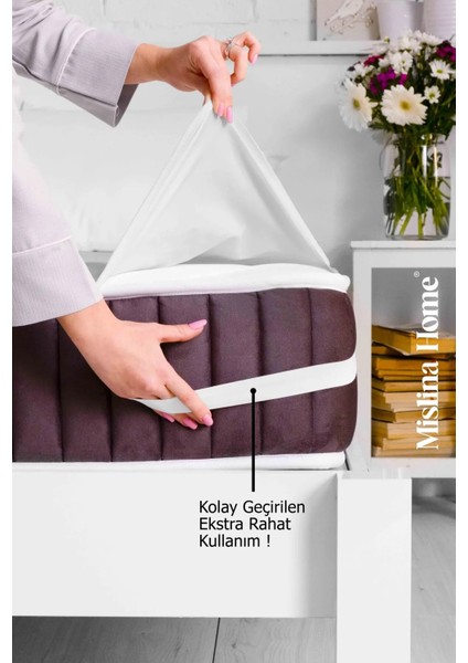 Micro Classic Sıvı Su Geçirmez Köşe Lastikli Ped Tek Çift Kişilik Bebek Çocuk Yatak Koruyucu Alezi 70x140 cm