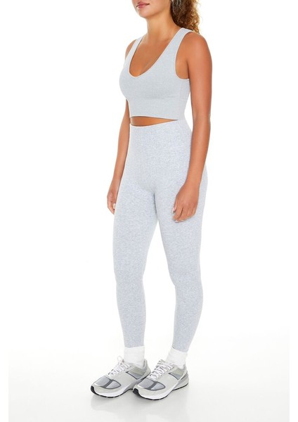F21 Active Dikişsiz Heathered Tayt