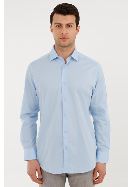 Mavi Comfort Fit Uzun Kol Gömlek