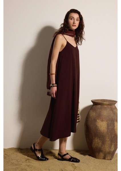 Askılı Kupro Midi Elbise fiyatları