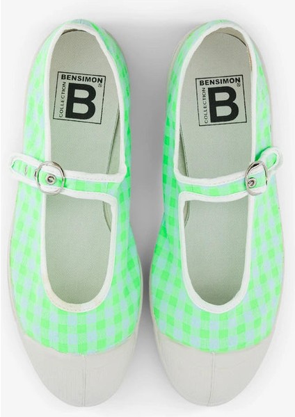 Babies Femme Summer Vichy Vert Fluo - Yeşil Desenli Kadın Ayakkabısı