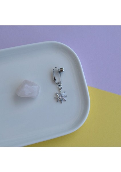 Deliksiz Kuzey Yıldızı Sallantılı Sıkıştırma Klipsli Göbek Piercingi Belly Piercing modelleri
