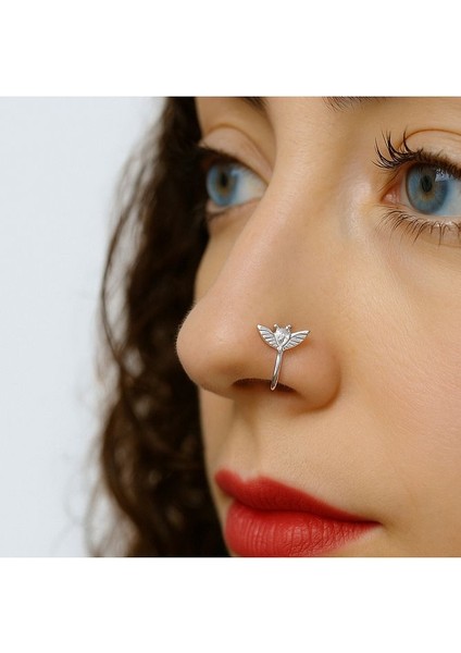 Deliksiz Gümüş Sıkıştırmalı Melek Figürlü Hızma 925 Ayar fırsatları