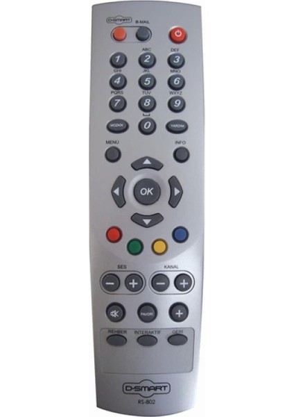 Kyd Kr D-Smart Eski Kasa*kumanda D-Smart 802 Sd Uydu Kumandası (4887)