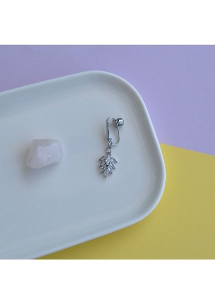 Deliksiz Yaprak Sallantılı Sıkıştırma Klipsli Göbek Piercingi Belly Piercing modelleri