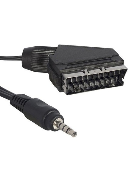 Av Kablo Scart Kablo 3.5 mm Stereo 1.2 Metre Kısa Jack