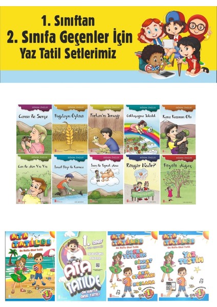 1.sınıftan 2.sınıfa Geçenler Için Ata Tatilde +10 Lu Hikaye Seti 2