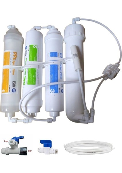 Akvaryum Tip Su Arıtma Filtre Seti - Akvaryum Osmoz Su Üretim