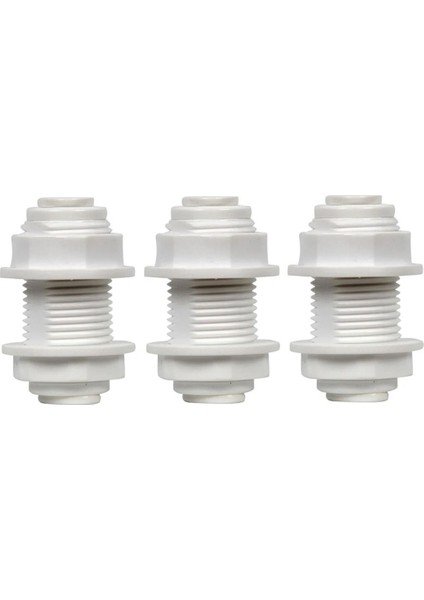 Su Arıtma Cihazı Arka Su Giriş - Çıkış Dirseği 1/4" Quick Bulkhead Tube ( 3 Adet )