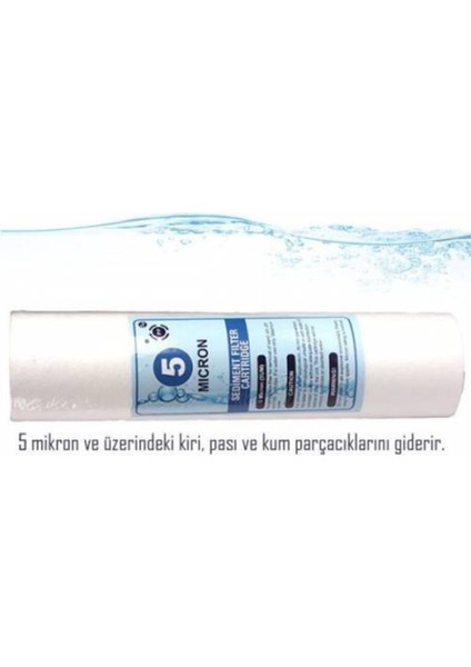 Su Arıtma Cihazı Filtresi 3lü 5 Mikron Sediment Filtre Seti modelleri