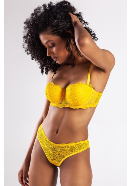G.colors Push Up Strapless Bra, Sarı Konforlu ve Şık Sütyen