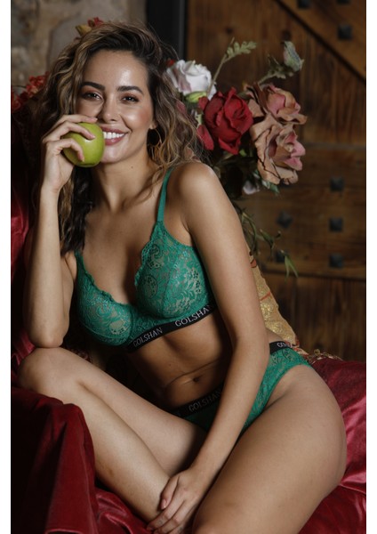 Gaudy Lace Bra, Yeşil Konforlu ve Şık Sütyen