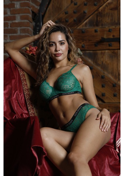 Gaudy Lace Bra, Yeşil Konforlu ve Şık Sütyen