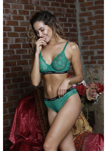 Gaudy Lace Bra, Yeşil Konforlu ve Şık Sütyen