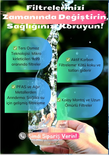 Tezgahaltı Açık Kasa Su Arıtma Cihazları Için 4 Aşama Filtre Set modelleri