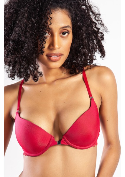Githa Foam Cup Push Up Bra,şarap Renk Straplez Konforlu ve Şık Sütyen