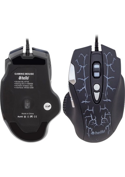 Hello HL-4719 Kablolu Oyuncu Gamıng Mouse