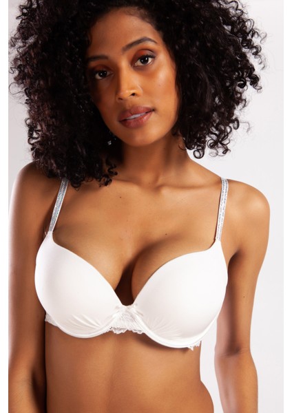 Goldy Heavy Push Up Bra, Ekru Renk Konforlu ve Şık Sütyen