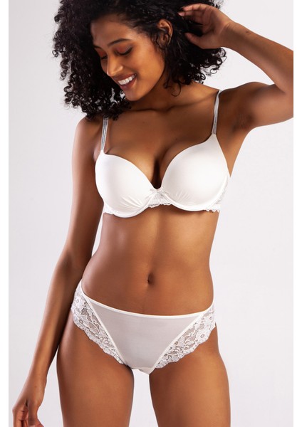 Goldy Heavy Push Up Bra, Ekru Renk Konforlu ve Şık Sütyen