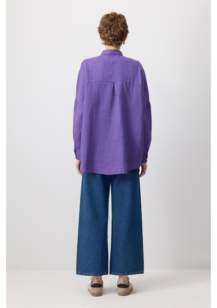 Oversize %100 Keten Gömlek indirimleri