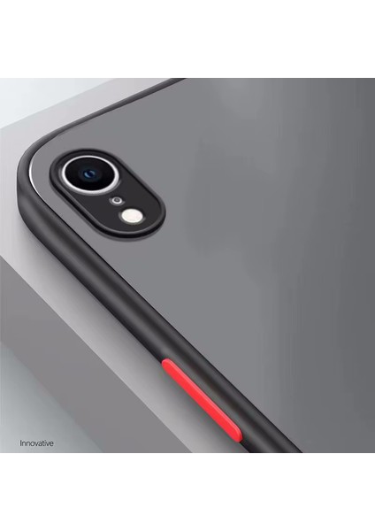 Apple iPhone x / Xs Kılıf Mat Parmak Izi Yapmaz Kamera Korumalı Renkli Tuşlu Buzlu Silikon Kapak Logo Gösterir