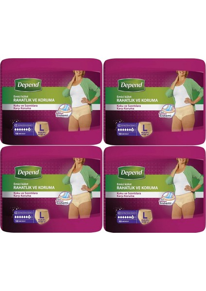 Emici Külot Hasta Bezi Large - Büyük Kadın 40 Adet (4pk*10)