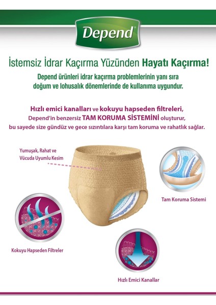 Emici Külot Hasta Bezi Large - Büyük Kadın 40 Adet (4pk*10) modelleri