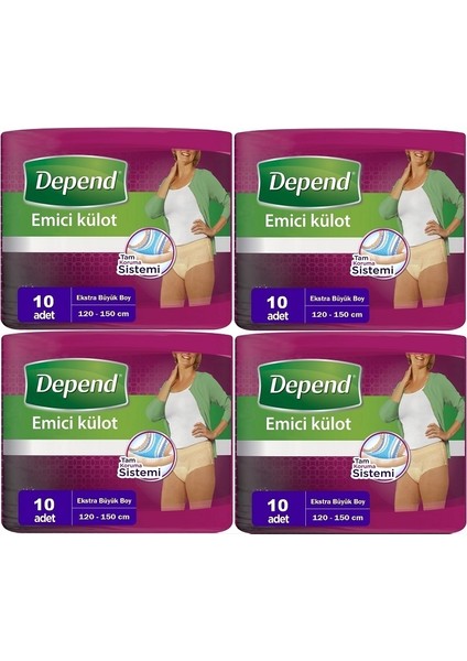 Emici Külot Hasta Bezi Xl - Extra Büyük Kadın 40 Adet (4pk*10)