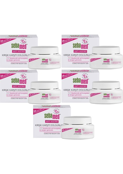 Kırışık Karşıtı Dolgunlaştırıcı Antı-Ageıng Krem 50ML (5 Li Set)