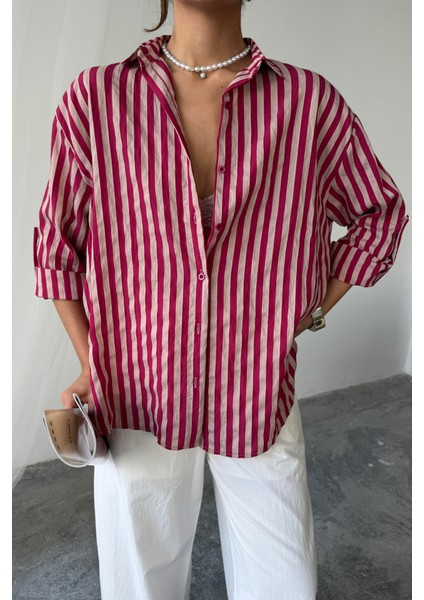 Çizgili Gömlekketen - Bordo fiyatları